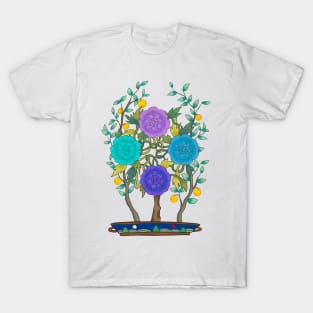 Minhwa: Peony and Citron Tree C Type T-Shirt